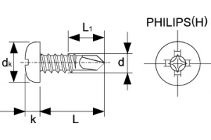 Philips Pan Head Self-Drilling Screw (Zinc Plated)