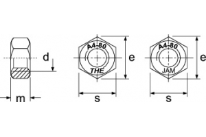 Stainless Steel Hexagon Nut