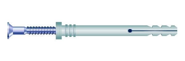 22340 Series Screw Nail Anchor, Cylindrical Head (A2 Stainless Steel)